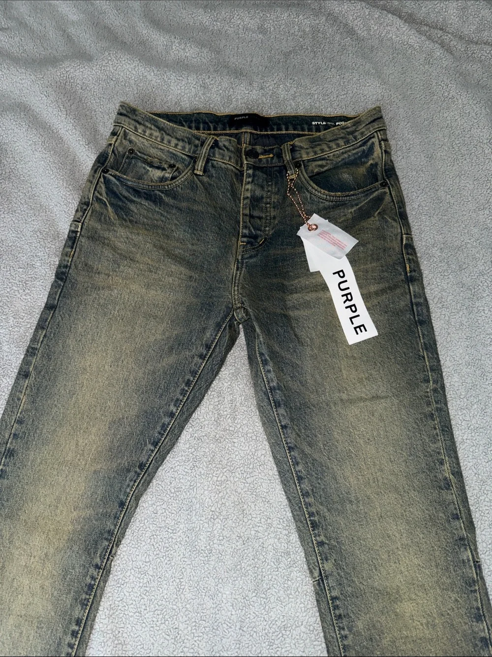 PURPLE Men's Slim Jeans in Washed Black - Size 30